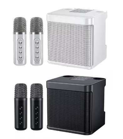 PD54-【จัดส่งในพื้นที่】ไมโครโฟนคู่ ลำโพงบลูทูธ YS-203 Blutooth Speaker รองรับ USB/TF/AUX ลำโพงบลูทูธแบบพกพา