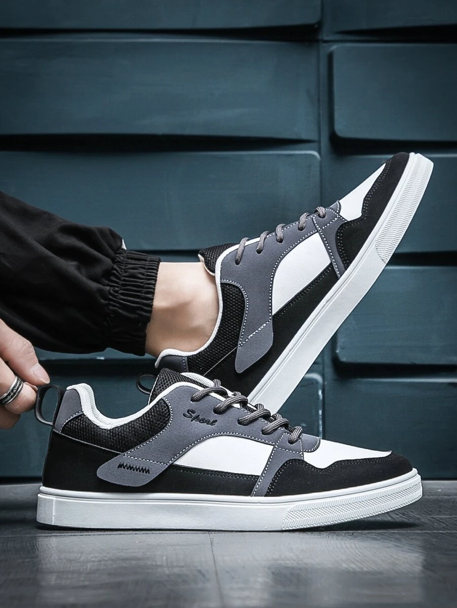 รองเท้าสเก็ต ผู้ชาย คัลเลอร์บล็อก ผูกเชือกด้านหน้า z39-46 m-13