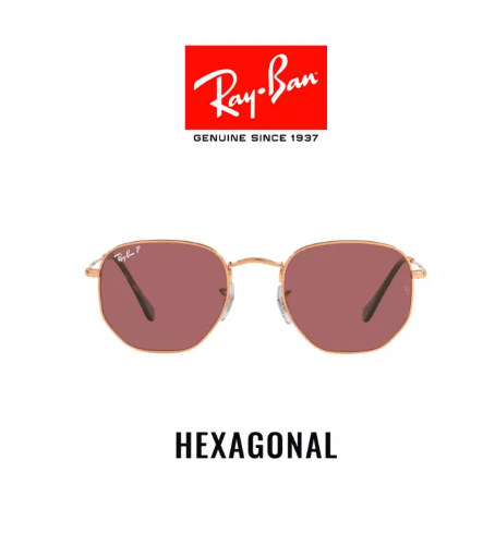 (ว#023) RAY-BAN HEXAGONAL - RB3548N 9202AF -Sunglasses