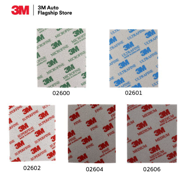 AC68-(5 แผ่น) 3M Softback Sanding Sponge ฟองน้ำกระดาษทราย