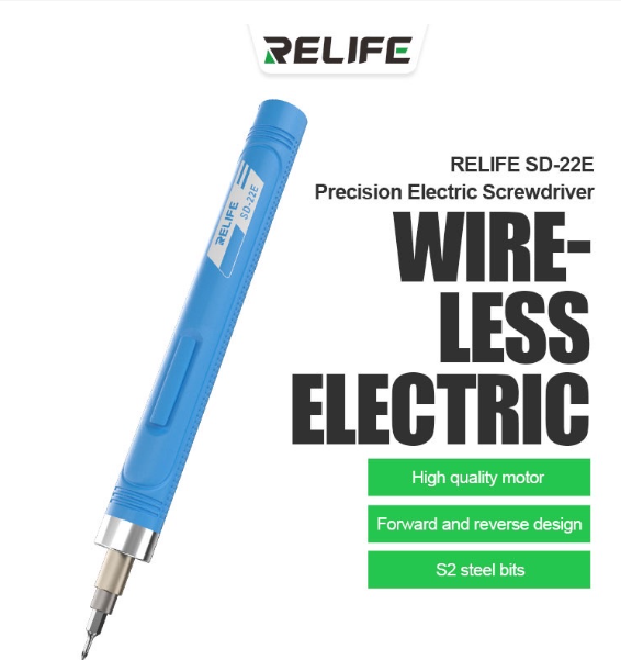 R58-RELIFE SD-22E ไร้สาย Precision ไขควงไฟฟ้า10Pcs S2โลหะผสมเหล็ก Fast ชาร์จไขควงชุดซ่อมเครื่องมือ