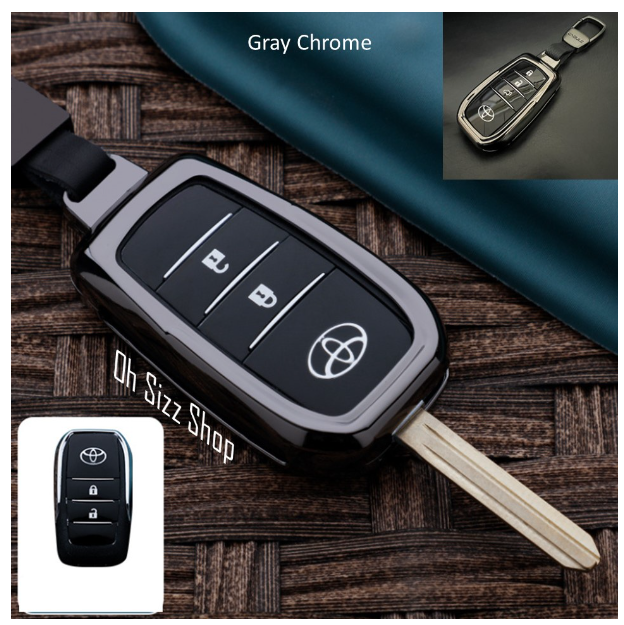 K20-เคสโลหะรีโมทแปลง กุญแจพับ (Alloy Folding Key Cover) พร้อมแผ่นใสทีพียู ปิดปุ่มกันรอย พร้อมที่คล้องหูกางเกง