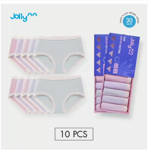 PAN13 Jollynn 【ซื้อ 1 แถม 1 ได้จุกๆ 10 ตัว!! 】Nature Modal Cotton Panties (5 Colors) (เซ็ท 5 สี) กางเกงชั้นในเนื้อผ้าโมดาล ยืดหยุ่นสูง สัมผัสนุ่มสบายผิวขั้นสุด
