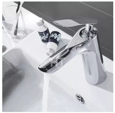 SA28-ก๊อกน้ำผสม ก๊อกน้ำทองเหลือง 304 สีเงิน อ่างล้างหน้าน้ำร้อนเย็น แถมท่อน้ำฟรี