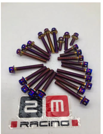 FU154-น็อตชุดแคร้ง น็อตแคร้งเครื่อง สำหรับรุ่น Honda MSX น็อตสแตนเลสแท้ ลายหัวเจาะ (จำนวน 23 ตัว)สีน้ำเงิน น็อตแคร้งเครื่อง MSXอะไหล่แต่ง