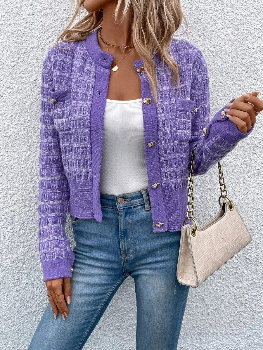 คาร์ดิแกน แพทช์พ็อกเก็ต กระดุมด้านหน้า  i-097