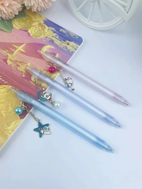 ปากกาลูกลื่น 1 ชิ้น ลายนักบินอวกาศ และ ลายดวงดาว s-7