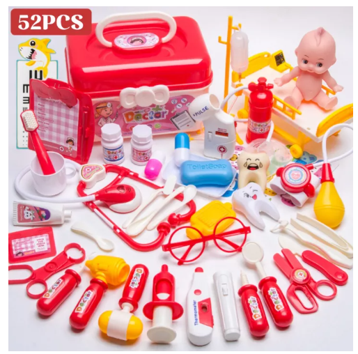 GO5-ของเล่นเด็กพัฒนาการของเล่นเด็กคุณหมอจำนวน52ชิ้น33ชิ้น ของเล่นชุดหมอ อุปกรณ์พยาบาล Baby Doctor Set Toys
