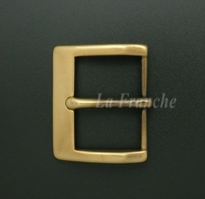 MAN60-หัวเข็มขัดทองเหลืองแท้เงา, ขนาด 1.3 นิ้ว - code 3M01003s