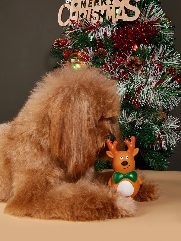 ของเล่น กัดฟัน สัตว์เลี้ยง ออกแบบ กวางคริสต์มาส 1 ชิ้น ม-49