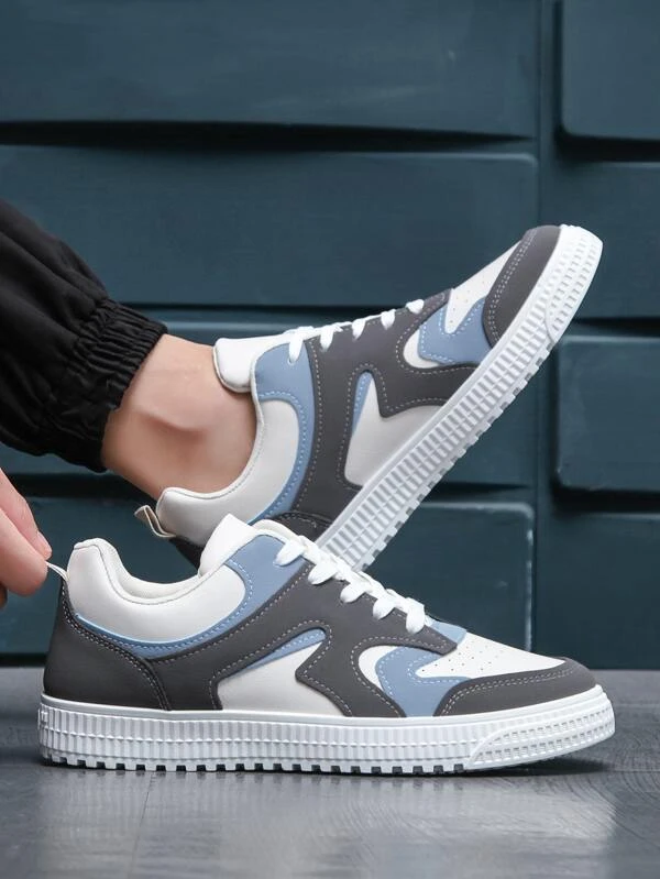 ผู้ชาย รองเท้าสเก็ต บล็อคสี สายรัดหน้า ท-100