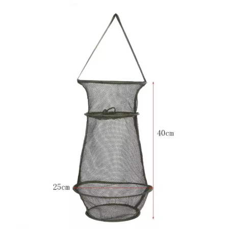 ROB95-ตาข่ายใส่ปลา กระชังใส่ปลา นักตกปลา