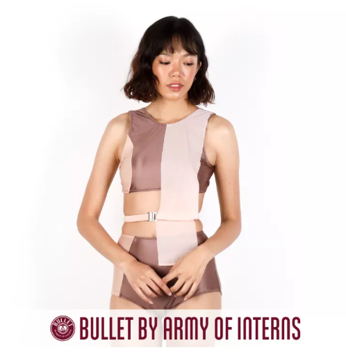 S45 BULLET BY ARMY OF INTERNS ชุดว่ายน้ำ ทูพีซ รุ่น Still suit / สีเนื้อ+สีน้ำตาล