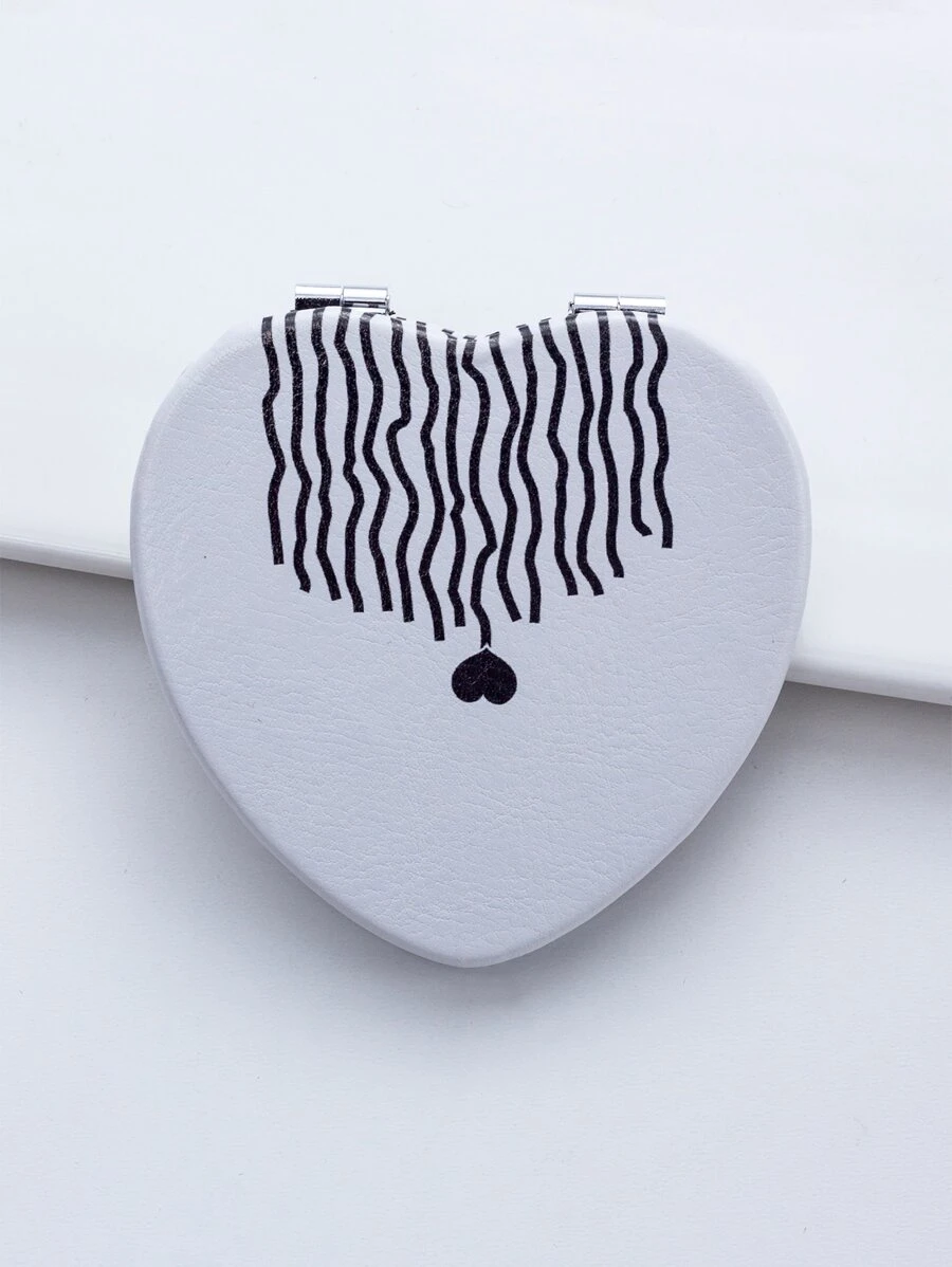 กระจกพับได้ รูปหัวใจ 1 ชิ้น k-82