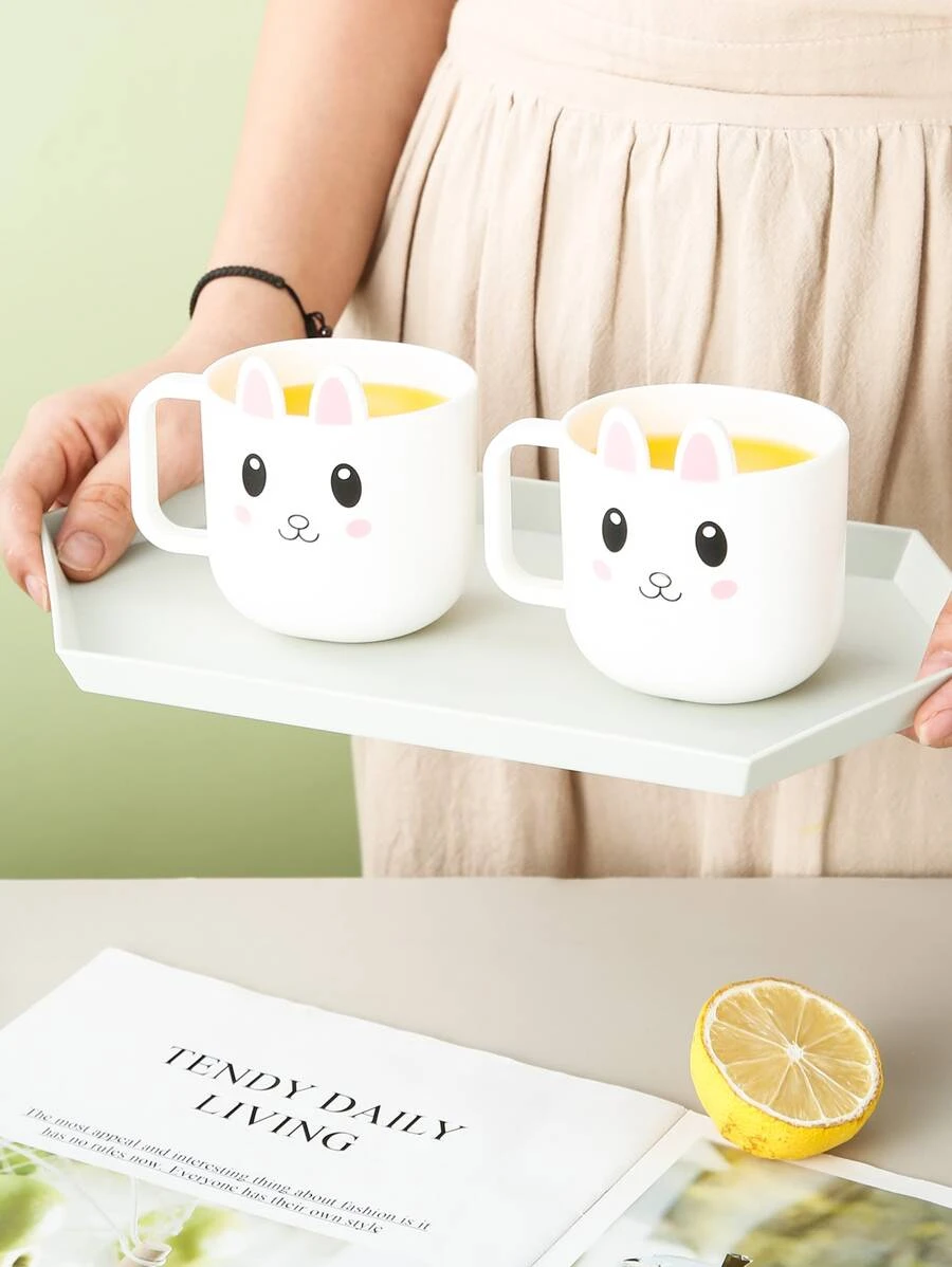 แก้วมัค 1 ชิ้น PP แก้วมัค น่ารัก ลายการ์ตูน  oo-144