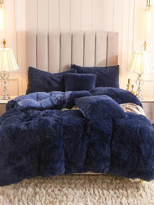 ชุดปลอกผ้านวม ไม่มีฟิลเลอร์ สีพื้น ปุกปุย t-69