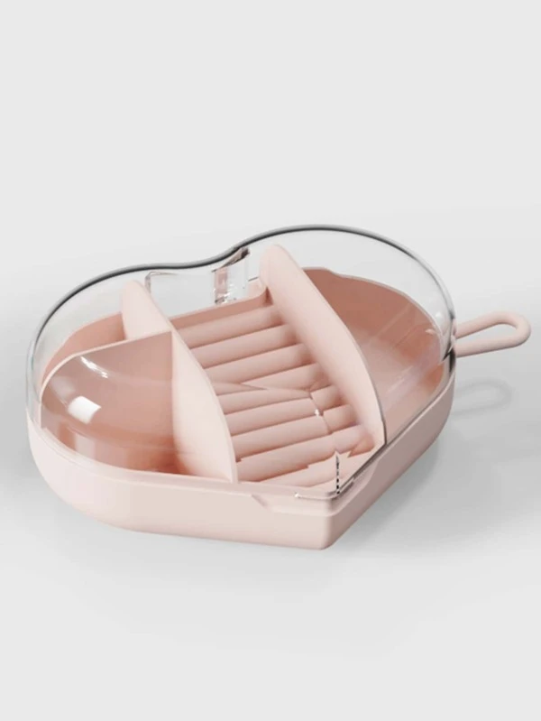 กล่องเก็บเครื่องประดับ โปร่งใส การออกแบบ หัวใจ พกพาได้ 1 ชิ้น  i-91