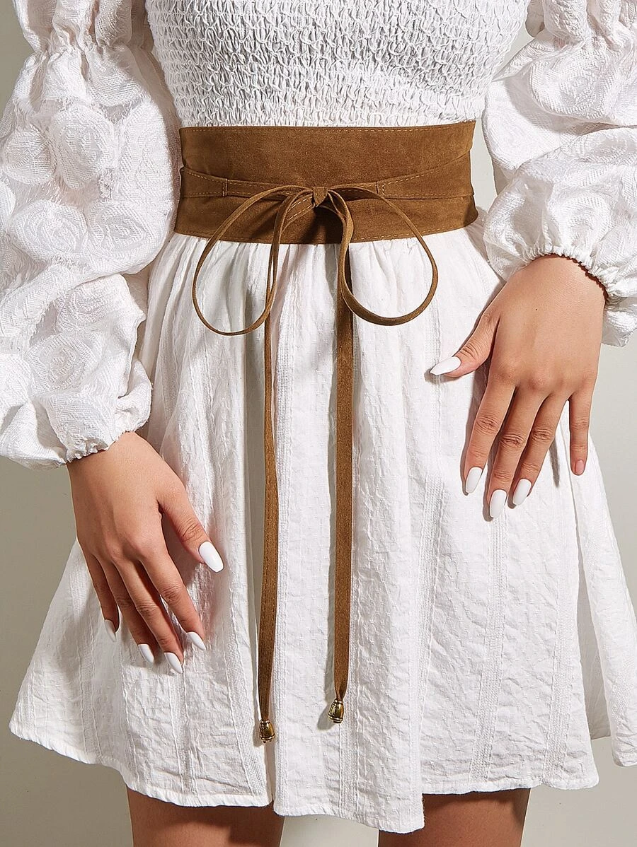 เข็มขัดกว้าง สีพื้น  l-081