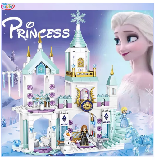 JIN59-beautiful station บ้านเจ้าหญิง เลโก้ต่อบ้านเจ้าหญิง ของเล่นเด็ก