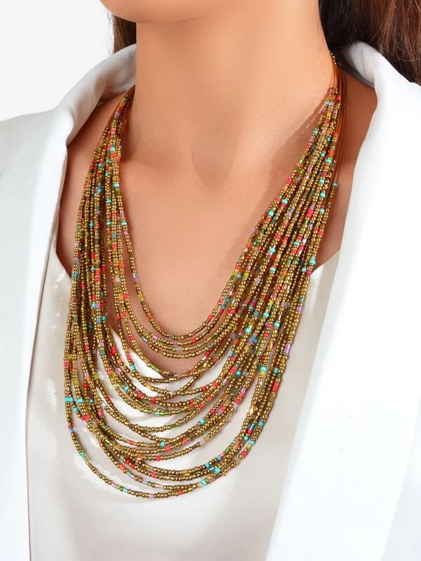 สร้อยคอลูกปัด เลเยอร์  kk-230