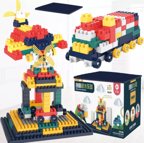 N78-บล็อกไม้บล็อกตัวต่อ 520 ชิ้นพร้อมกล่องแถมสติกเกอร์ตกแต่ง ของเล่นสร้างเสริมพัฒนาการเด็ก ของเล่นสำหรับเด็ก