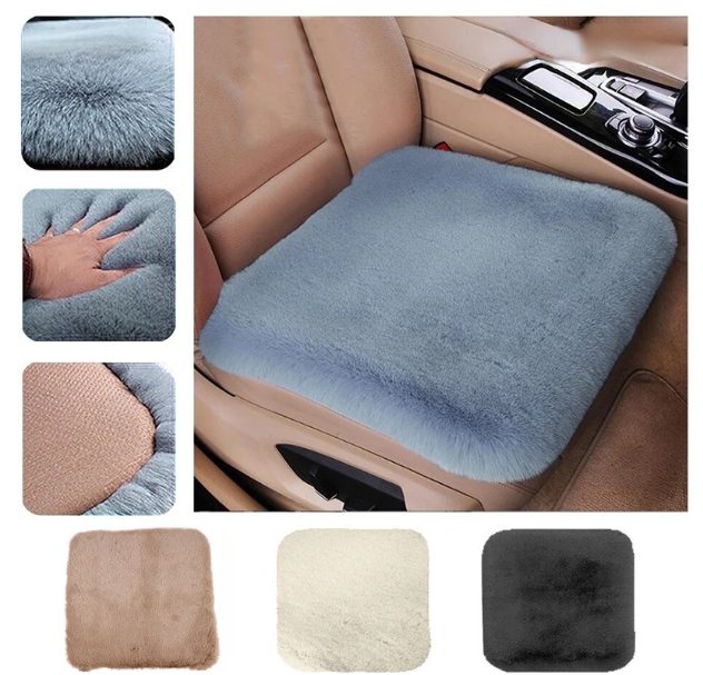 GX188-เบาะรองนั่งเก้าอี้ บุขนกระต่าย แบบนิ่ม ทรงสี่เหลี่ยม ให้ความอบอุ่น เหมาะกับฤดูหนาว สําหรับรถยนต์ บ้าน สํานักงาน