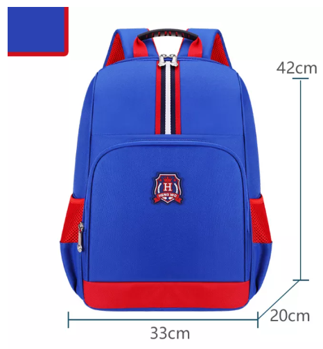 KID49-กระเป๋า กระเป๋านักเรียน (ขนาด 42x33x20 cm) School bag มีให้เลือก 4 สี กระเป๋ากันน้ำ ดีไซด์เนียบ เรียบร้อย เหมาะสำหรับเด็