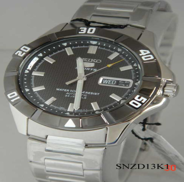 S70-seiko 5 ออโต้รุ่นใหม่ เครื่อง 7s36 ขอบหมุนได้เคลือบ pvd ดำ