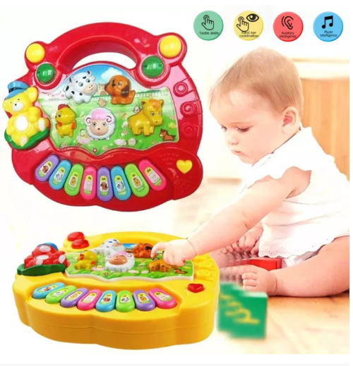 ONE24-เปียโนออร์แกน เสียงสัตว์ คละสี animal piano toy ของเล่นเด็ก มีเสียง มีไฟ กระตุ้นพัฒนาการ ออแกนมินิ เปียโนเด็ก