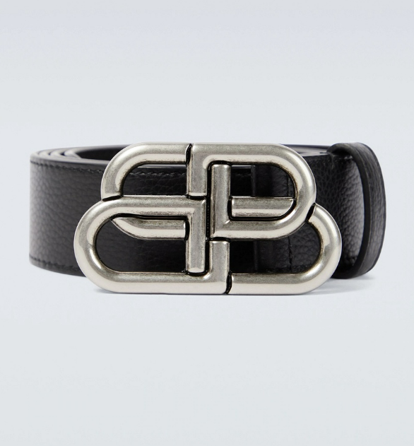 (ข#005) ผู้ชาย Balenciaga อุปกรณ์เสริม เข็มขัด เข็มขัดหนัง 100%