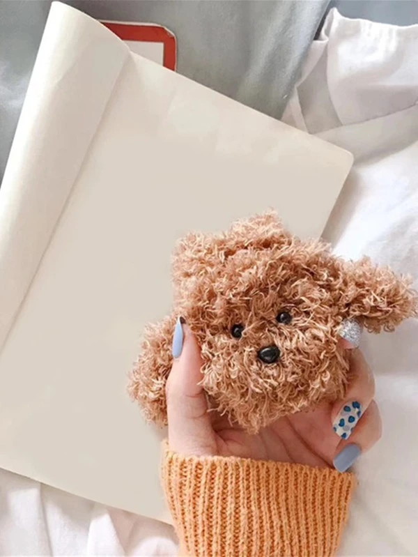 เคส เหมาะกับ Airpods ออกแบบ หมา ผ้าพลัช e-33