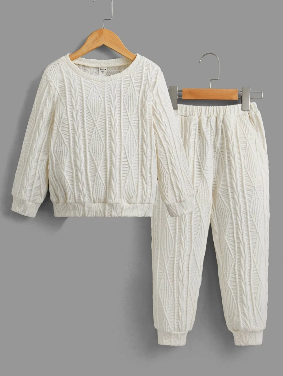 เด็กผู้ชาย เสื้อสวมหัว & กางเกงวอร์ม สีพื้น b-23