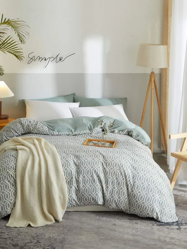 ผ้านวม ไม่มีฟิลเลอร์ สไตล์ เรขาคณิต t-2