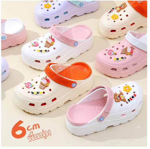 SAN100-Marquise1997 รองเท้า ผู้หญิง รองเท้าแตะ รองเท้าแตะหญิง รองเท้าหัวโตผญ รองดท้าผู้หญิง รองเท้าแพลตฟอร์มสตรี 061105