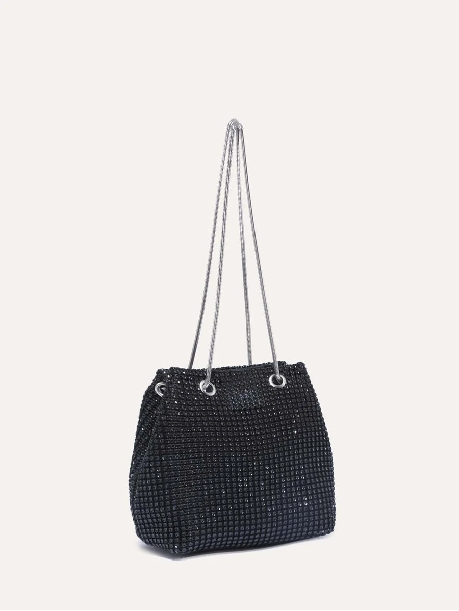 กระเป๋าถัง มินิ ตกแต่ง พลอยเทียมv-59