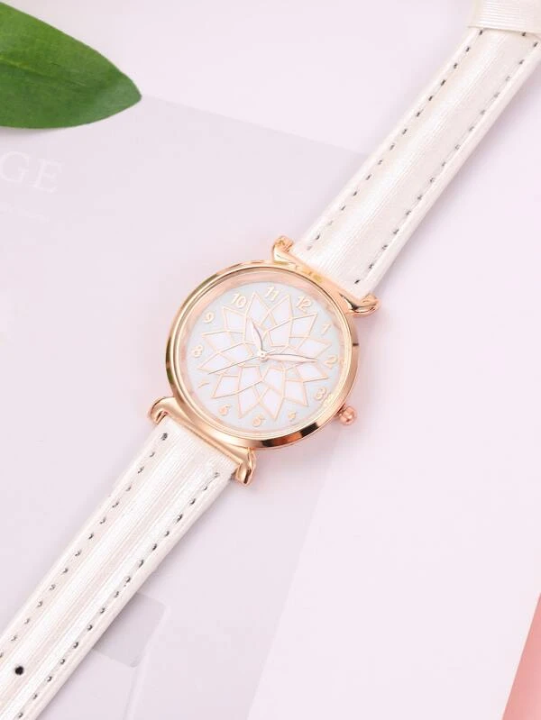 นาฬิกาควอทซ์ ตัวชี้ แบบกลม  น-0131