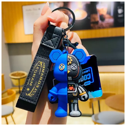 JN11-พวงกุญแจหมีโรบอท หมีฟันเฟือง พวงกุญแจกระเป๋า พวงกุญแจรถ พวงกุยแจห้อยกระเป๋า *พร้อมส่ง*
