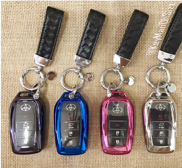 K03-เคสรีโมทรถยนต์ Toyota Fortuner Legender 2021 ฝาหน้าปุ่มใสและหลังใสเห็นโลโก้ Model Alphard, Vellfire, Fortuner, Rocco