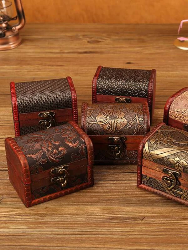 กล่องเก็บเครื่องประดับ ลาย ดอกไม้ สุ่ม 1 ชิ้น  i-26