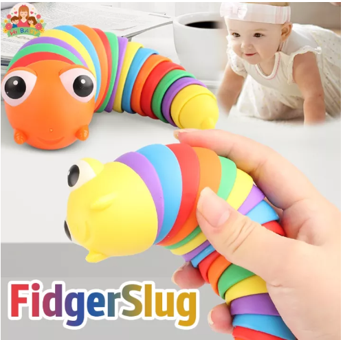 ONE31-ตัวหนอนน่ารัก Tiktok ของเล่นหนอน ไหลลื่น เล่นเพลิน น่ารัก สีรุ้ง Fidget slug caterpillar toy rainbow