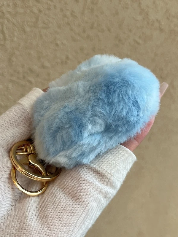 เคส คัลเลอร์บล็อก ขนฟู ใช้ร่วมกับ AirPods e-39