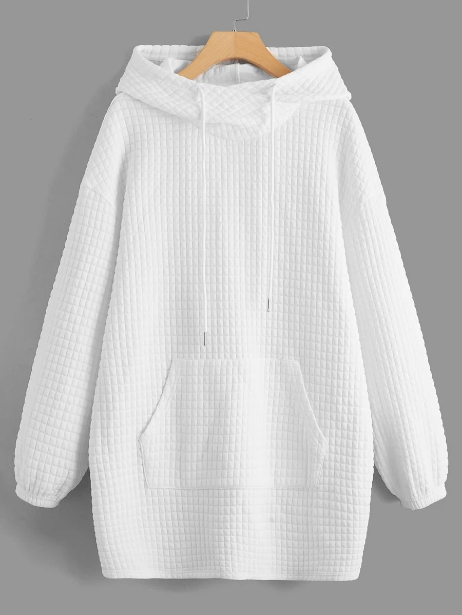 เดรสฮู้ดดี้ กระเป๋าจิงโจ้ ไหล่ตก เชือกรูด  cc-24