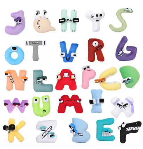 N25-Alphabet Lore ของเล่นของขวัญตุ๊กตาตุ๊กตาสำหรับเด็กตำนานตัวอักษร1ชิ้น19-24ซม. 2022 A-Z ตุ๊กตาหนานุ่มและมีตัวอักษร0-9