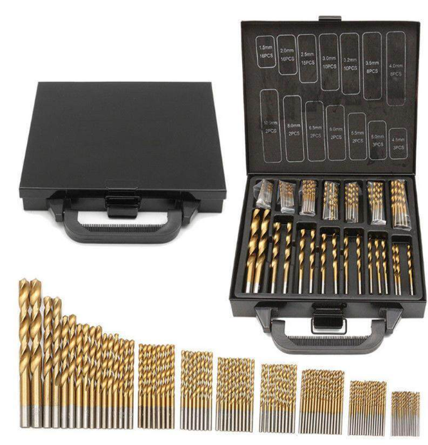 TH153-ชุดดอกสว่านเคลือบไทเทเนียมอย่างดี 99 ชิ้น ขนาด 1.5-10 MM เจาะเหล็ก สแตนเลส ไม้ พร้อมกล่องเหล็กอย่างดี