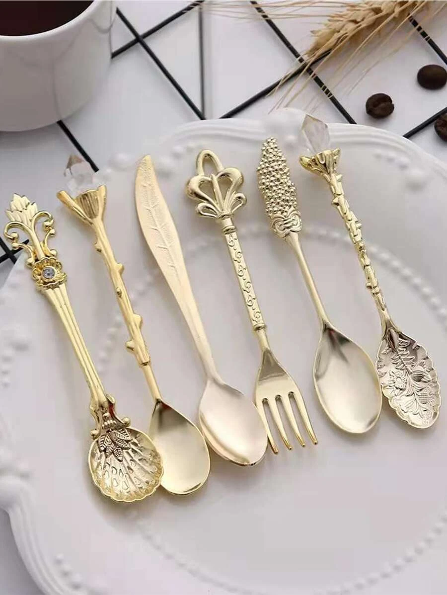 ชุดช้อนส้อม วินเทจ 6 คู่ hh-82