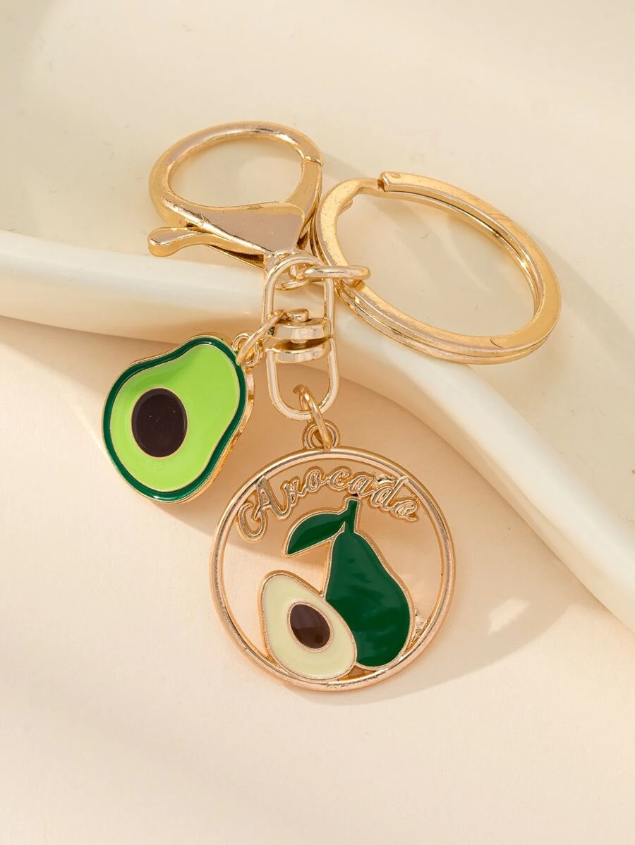 พวงกุญแจ อาโวคาโด & กลม จี้  k-051