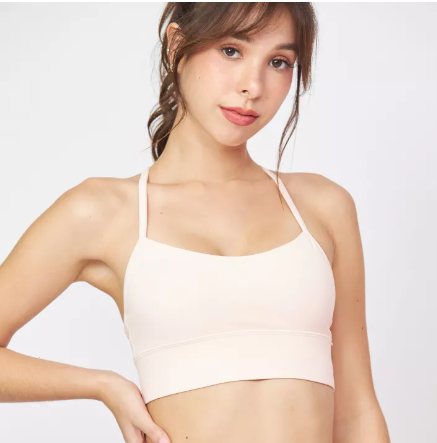 SF15-Luxeflex Luxe Bralette (Paris) - สปอร์ตบราชมพู / ชุดชั้นในออกกำลังกาย บราไขว้หลัง