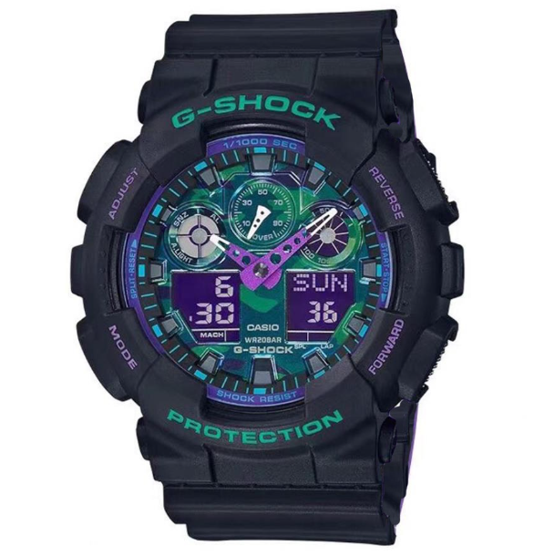 EW94-Joker GA-100BL-1A นาฬิกาข้อมือดิจิตอลอะนาล็อก สไตล์สปอร์ต สําหรับผู้ชาย ผู้หญิง