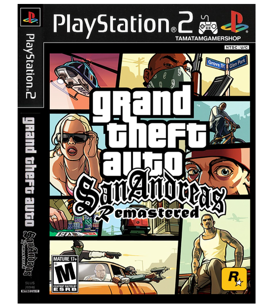 TM11-แผ่นเกมส์PS2 GTA San Andreas Remaster ps2 เกมเพล2 แผ่นplay2 Grand Theft Auto SAN ps2 GTA SAN ps2