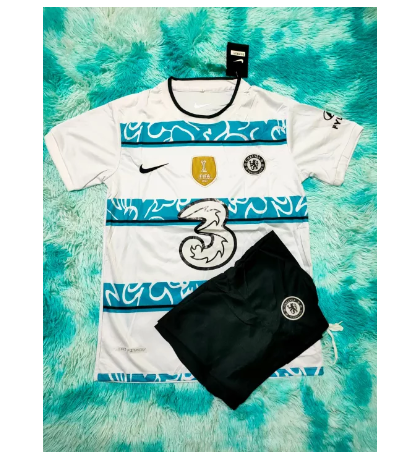 FJ65-ชุดกีฬา ฟุตบอล ทีมเชลซี FC CHELSEA งานดีใส่สบายเนื้อไม่ร้อนซักง่ายแห้งง่ายเป็นโลโก้ปักมีอาร์ม(เสื้อ+กางเกง)